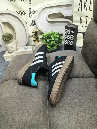 Adidas Samba OG Black Turquoise Suede Lifestyle Sneakers 6