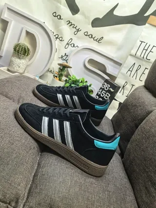 Adidas Samba OG Black Turquoise Suede Lifestyle Sneakers 7