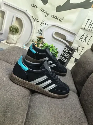 Adidas Samba OG Black Turquoise Suede Lifestyle Sneakers 9