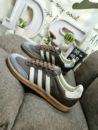 Adidas Samba OG Brown Gray White Lifestyle Sneakers 7