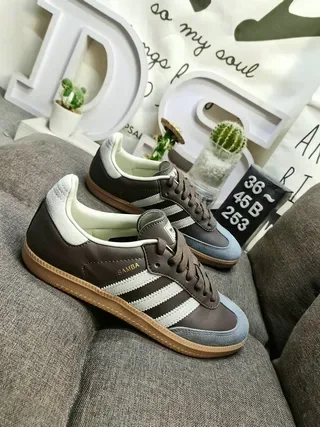 Adidas Samba OG Brown Gray White Lifestyle Sneakers 9