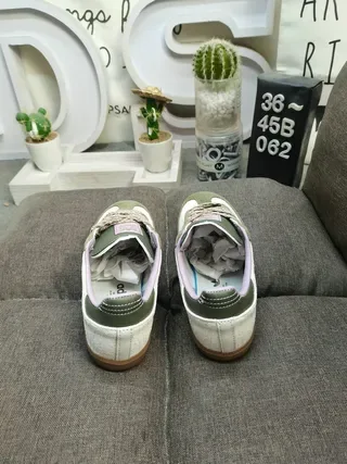 Adidas Samba Olive Green and Lavender Lifestyle Sneakers 8