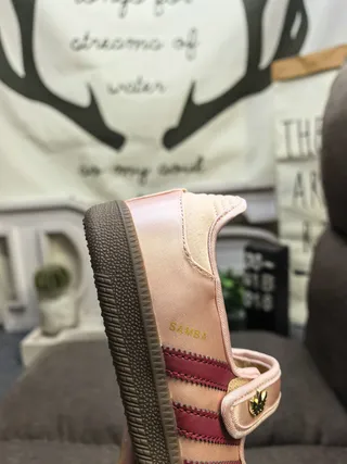 Adidas Samba Pink and Maroon Mary Jane Shoes 3