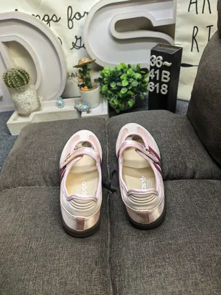 Adidas Samba Pink and Maroon Mary Jane Shoes 8