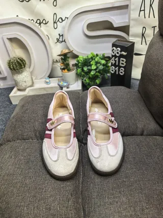 Adidas Samba Pink and Maroon Mary Jane Shoes 10