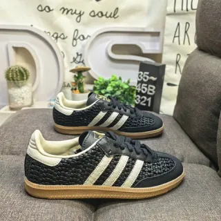 Adidas Samba Textured Black Cream Gum Lifestyle Sneakers