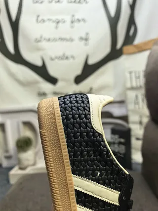 Adidas Samba Textured Black Cream Gum Lifestyle Sneakers 3