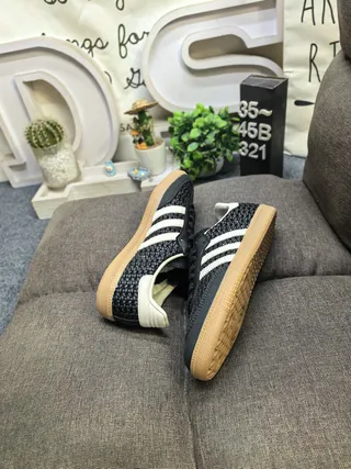Adidas Samba Textured Black Cream Gum Lifestyle Sneakers 6