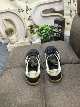 Adidas Samba Textured Black Cream Gum Lifestyle Sneakers 8