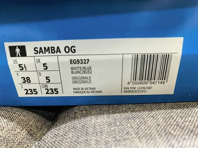 Adidas Samba White and Light Blue Lifestyle Sneakers 2