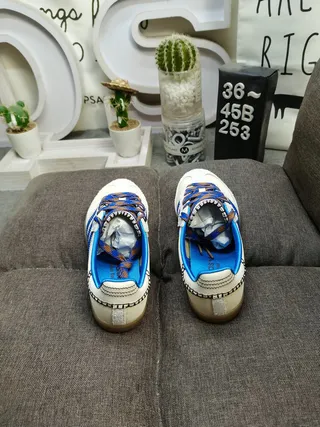 Adidas Samba White Blue Floral Print Lifestyle Sneakers 8