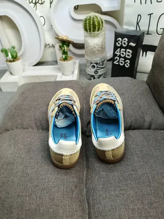 Adidas Samba White Blue Floral Print Lifestyle Sneakers 18