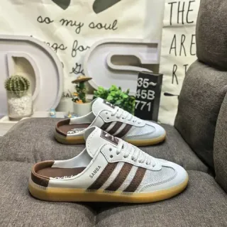 Adidas Samba सफेद भूरी गम लाइफस्टाइल स्नीकर