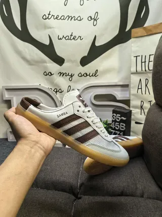 Adidas Samba White Brown Gum Lifestyle Sneakers 5
