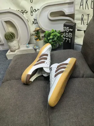 Adidas Samba White Brown Gum Lifestyle Sneakers 6
