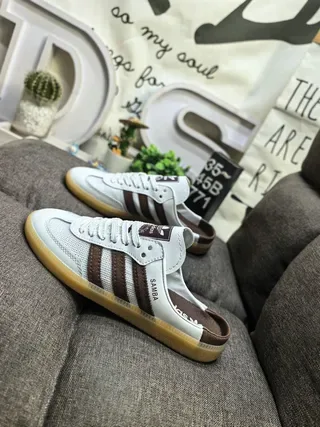 Adidas Samba White Brown Gum Lifestyle Sneakers 7