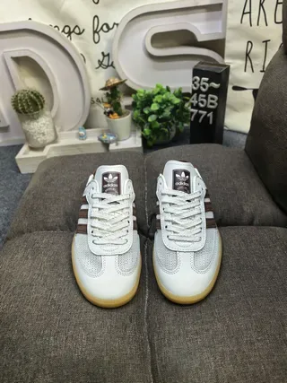 Adidas Samba White Brown Gum Lifestyle Sneakers 10