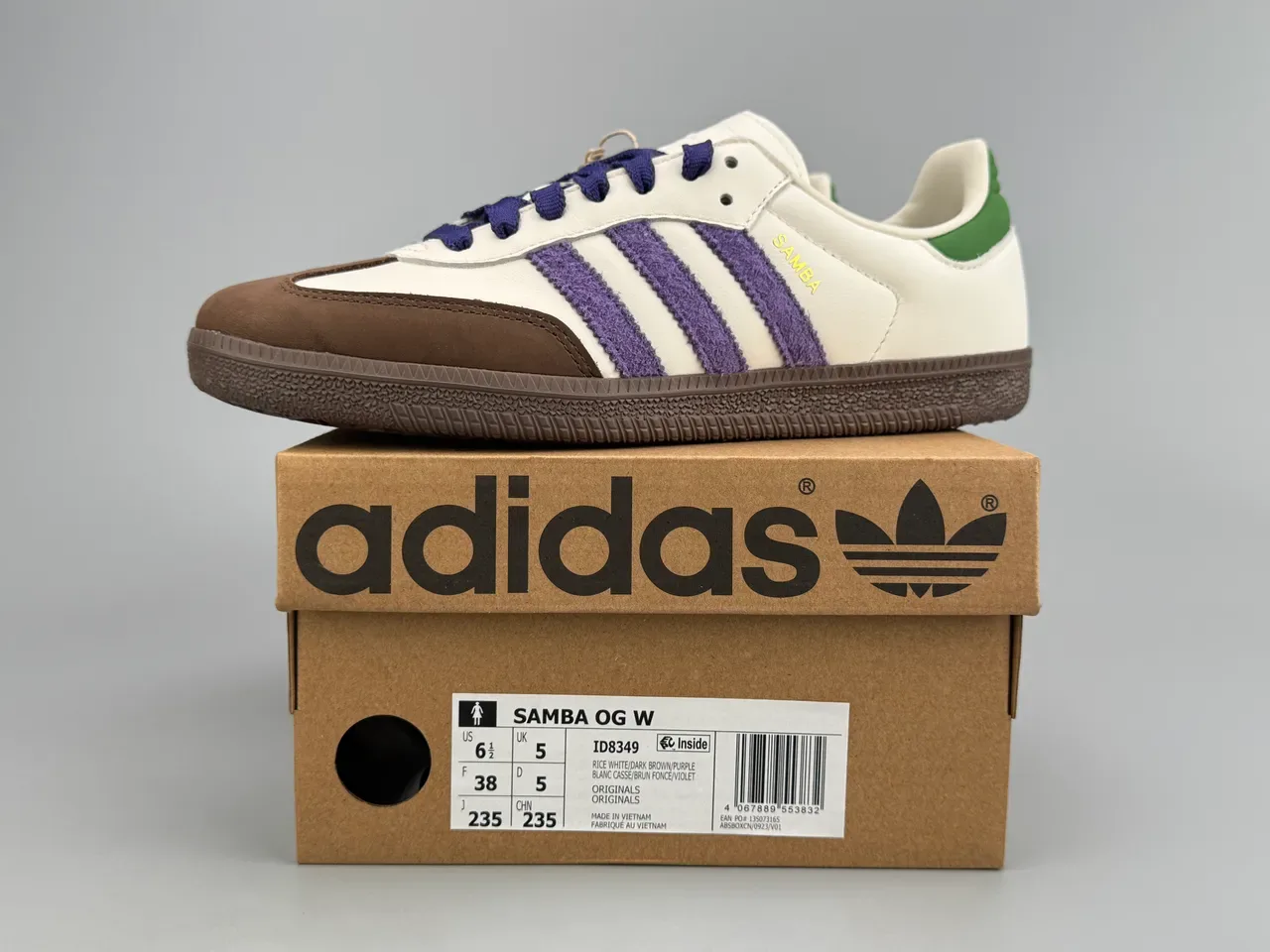 Adidas Samba White Purple Brown Green Lifestyle Sneakers 9