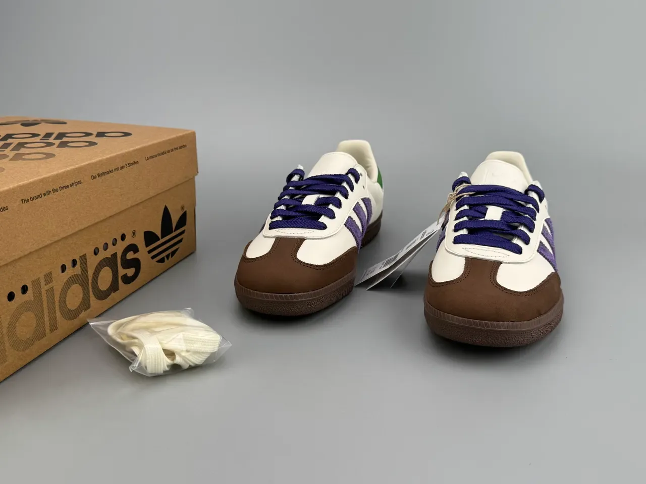Adidas Samba White Purple Brown Green Lifestyle Sneakers 10