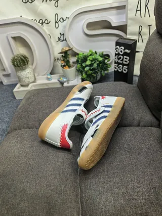 Adidas Samba White Red Navy Mary Jane Shoes 6