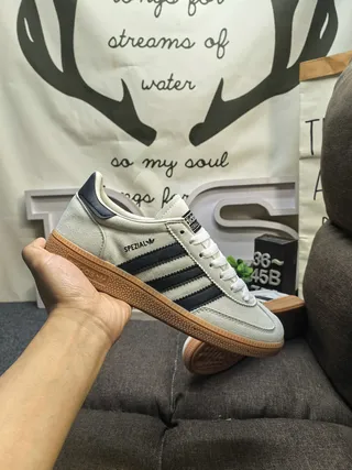 Adidas Spezial Beige and Navy Suede Lifestyle Sneakers 5