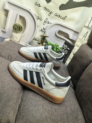 Adidas Spezial Beige and Navy Suede Lifestyle Sneakers 7