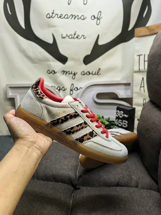 Adidas Spezial Brown Suede Cow-Print Stripe Lifestyle Sneakers 15