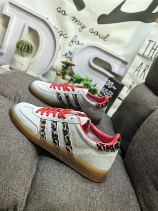 Adidas Spezial Brown Suede Cow-Print Stripe Lifestyle Sneakers 17