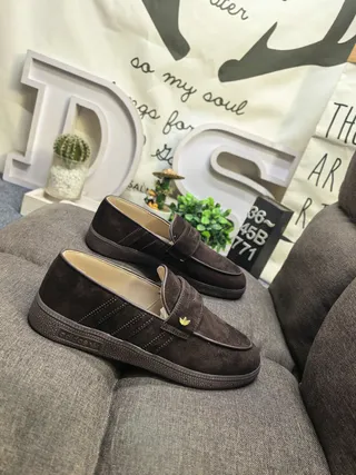 Adidas Spezial Brown Suede Loafers 9