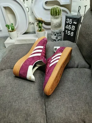 Adidas Spezial Burgundy Suede and White Lifestyle Sneakers 6