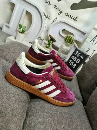 Adidas Spezial Burgundy Suede and White Lifestyle Sneakers 9