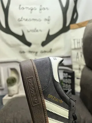 Adidas Spezial Gray and Off-White Suede Lifestyle Sneakers 3