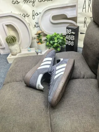 Adidas Spezial Gray and Off-White Suede Lifestyle Sneakers 6