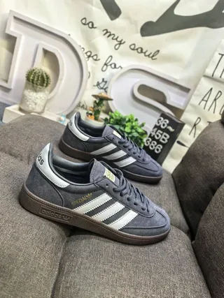 Adidas Spezial Gray and Off-White Suede Lifestyle Sneakers 9