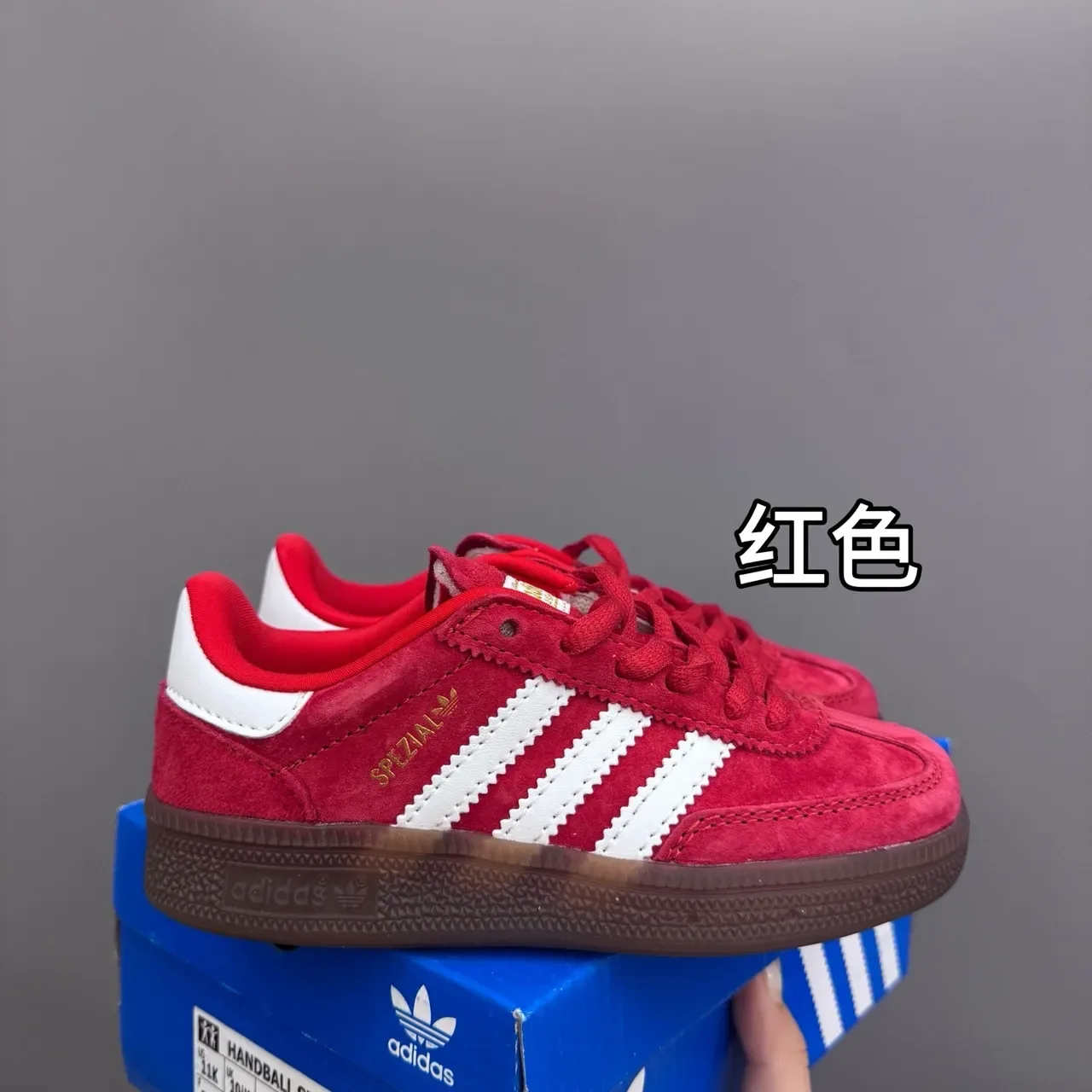 Adidas Spezial Gray Blue Gum Lifestyle Sneakers 6