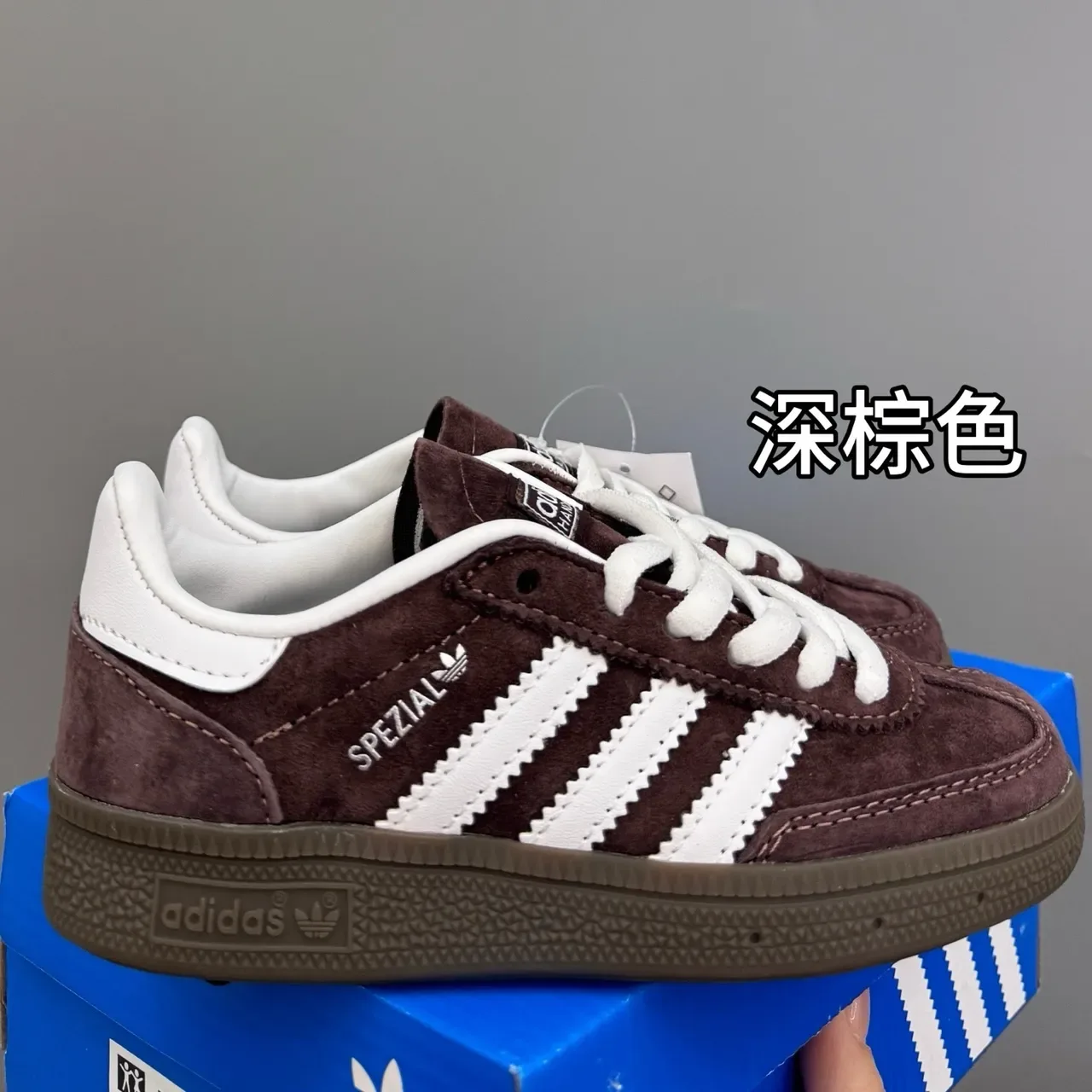 Adidas Spezial Gray Blue Gum Lifestyle Sneakers 9