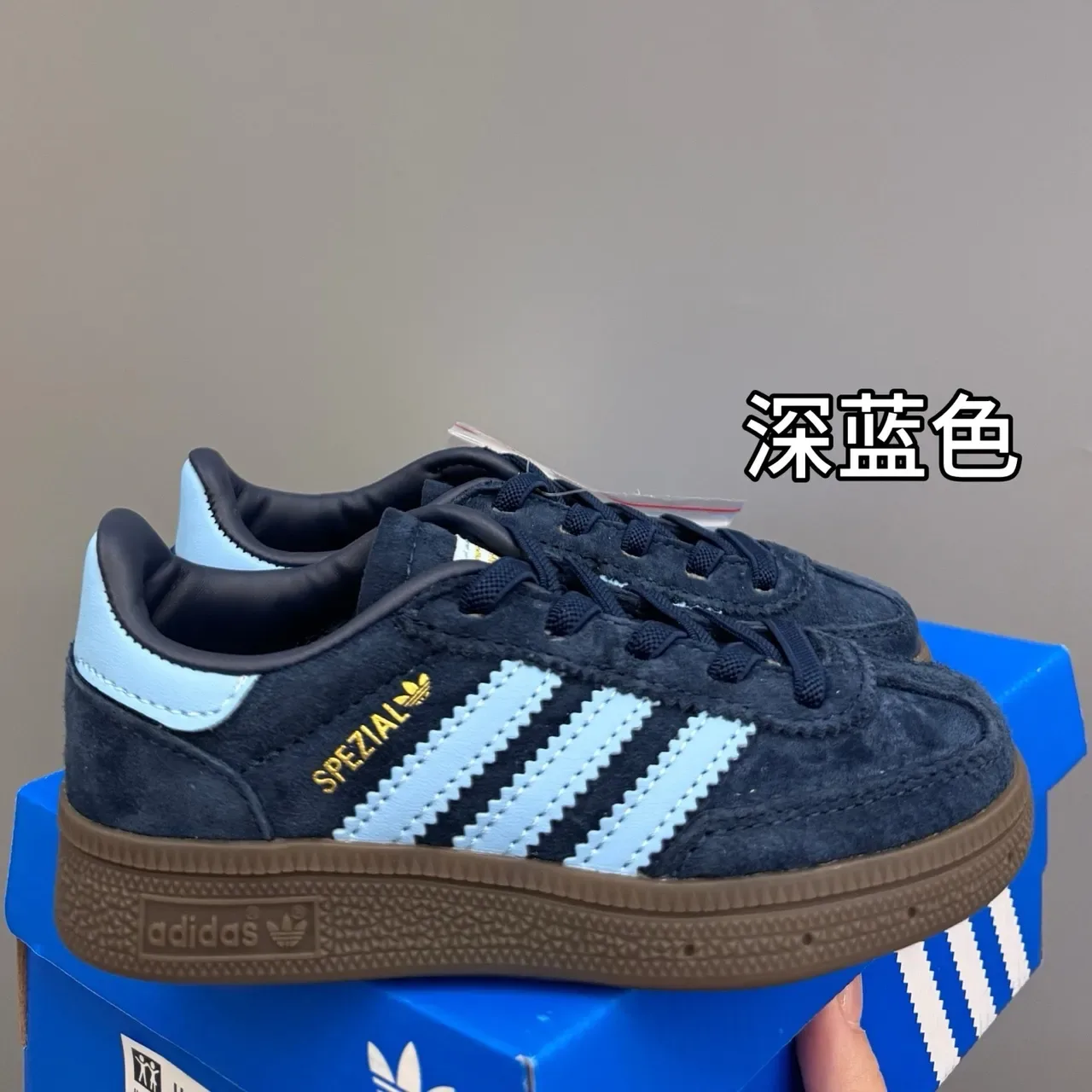 Adidas Spezial Gray Blue Gum Lifestyle Sneakers 13