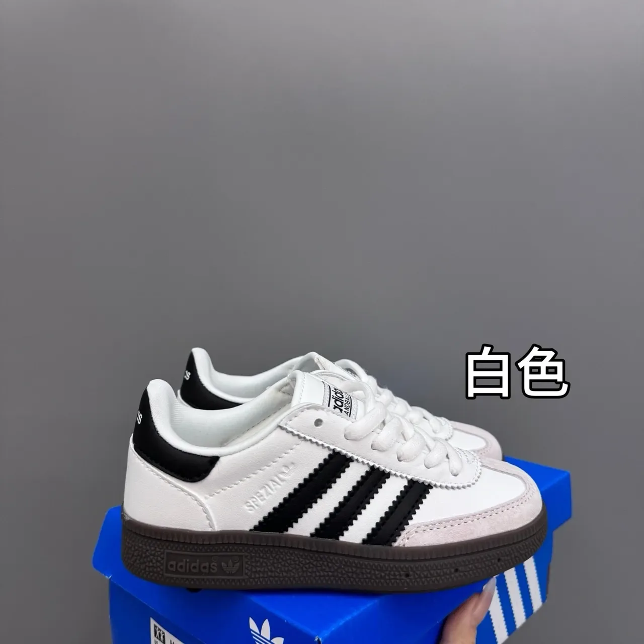 Adidas Spezial Gray Blue Gum Lifestyle Sneakers 16