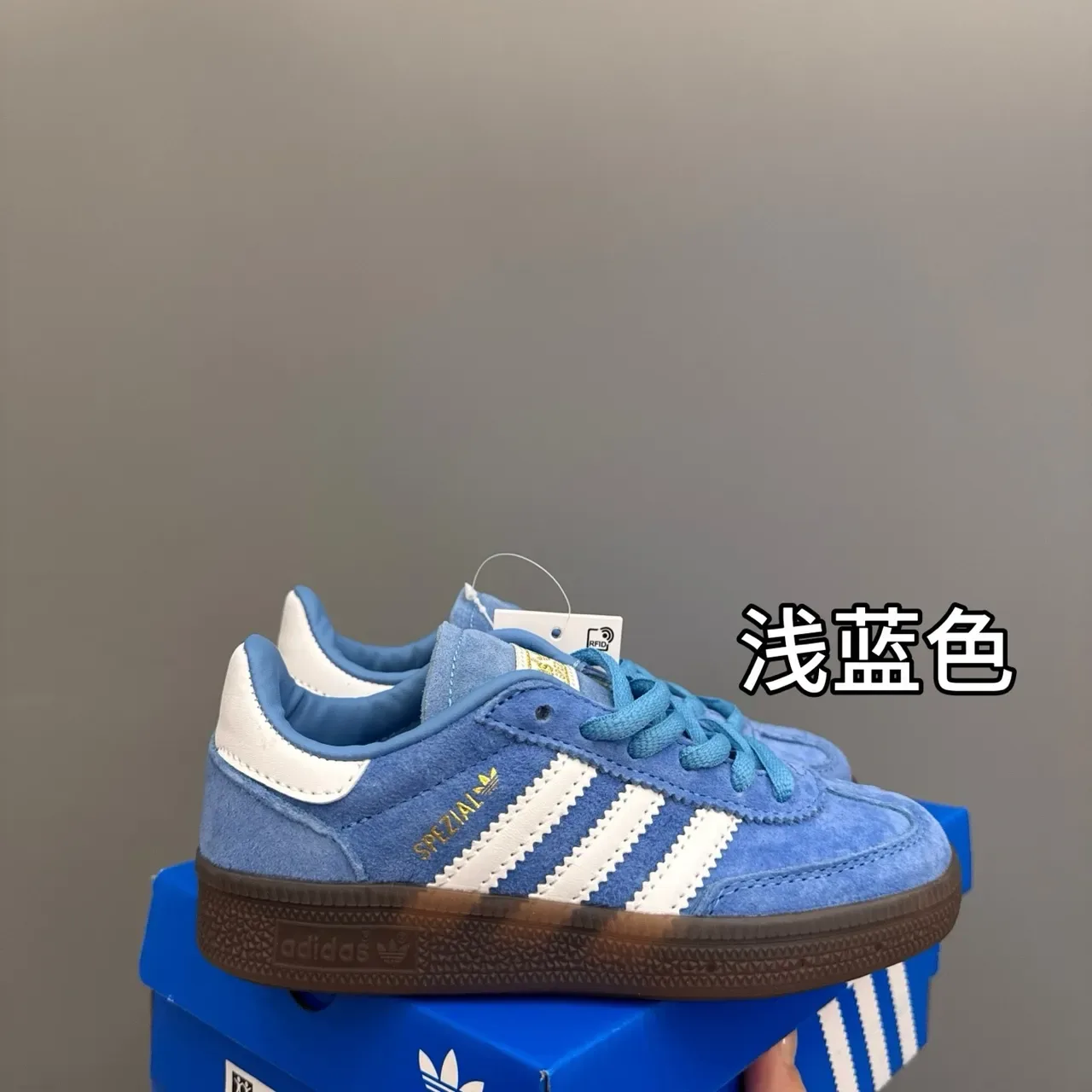 Adidas Spezial Gray Blue Gum Lifestyle Sneakers 20