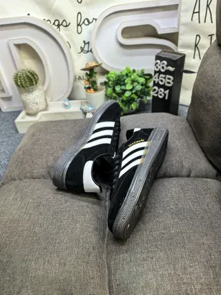 Adidas Spezial Gray Suede and Cream Stripe Lifestyle Sneakers 6