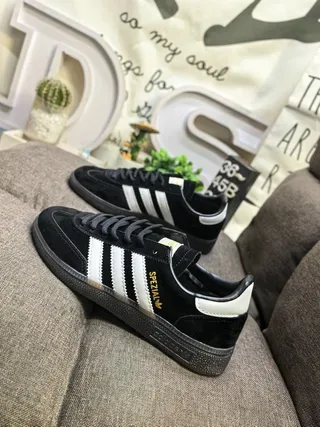 Adidas Spezial Gray Suede and Cream Stripe Lifestyle Sneakers 7