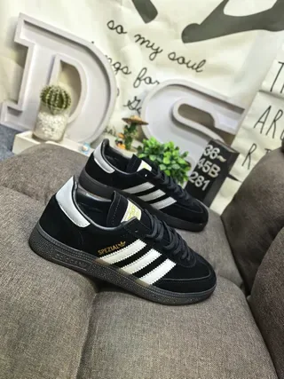 Adidas Spezial Gray Suede and Cream Stripe Lifestyle Sneakers 9