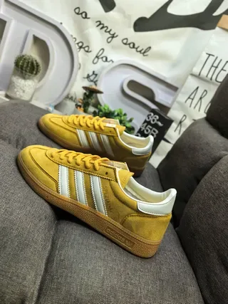 Adidas Spezial Gray Suede and Cream Stripe Lifestyle Sneakers 17