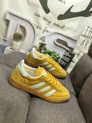 Adidas Spezial Gray Suede and Cream Stripe Lifestyle Sneakers 19