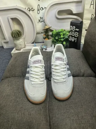 Adidas Spezial Light Gray and Dark Gray Suede Lifestyle Sneakers 2
