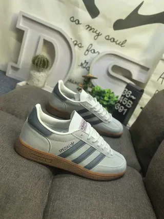 Adidas Spezial Light Gray and Dark Gray Suede Lifestyle Sneakers 3