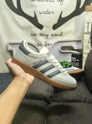 Adidas Spezial Light Gray and Dark Gray Suede Lifestyle Sneakers 7
