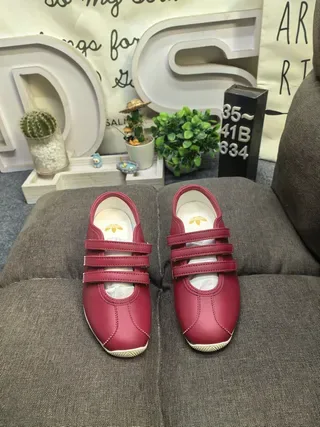 Adidas Spezial Red White Velcro Strap Closure Three Side Stripes Lifestyle Sneakers 10