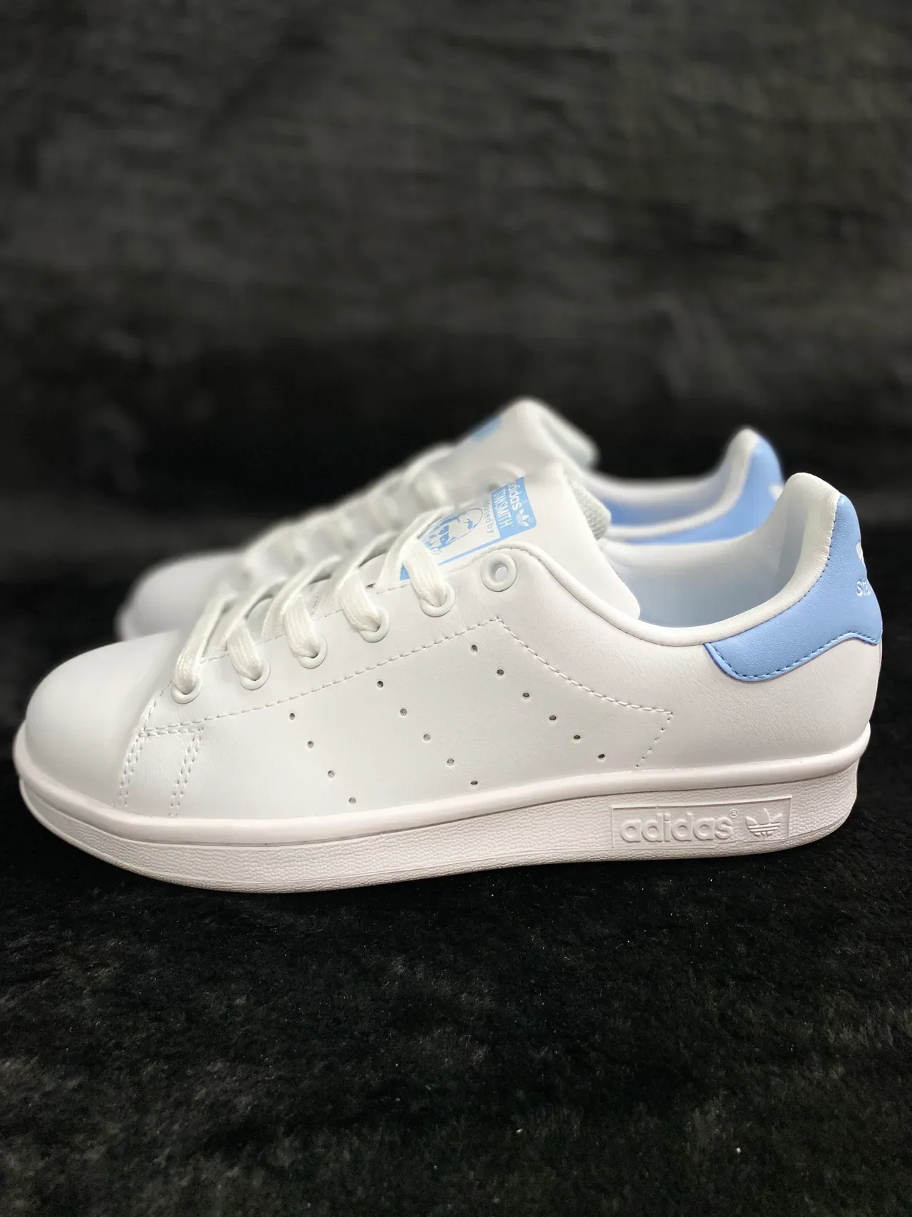 Adidas Stan Smith White and Light Blue Lifestyle Sneakers 4
