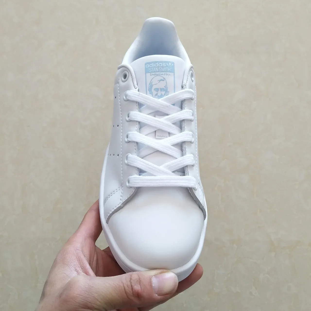 Adidas Stan Smith White and Light Blue Lifestyle Sneakers 13